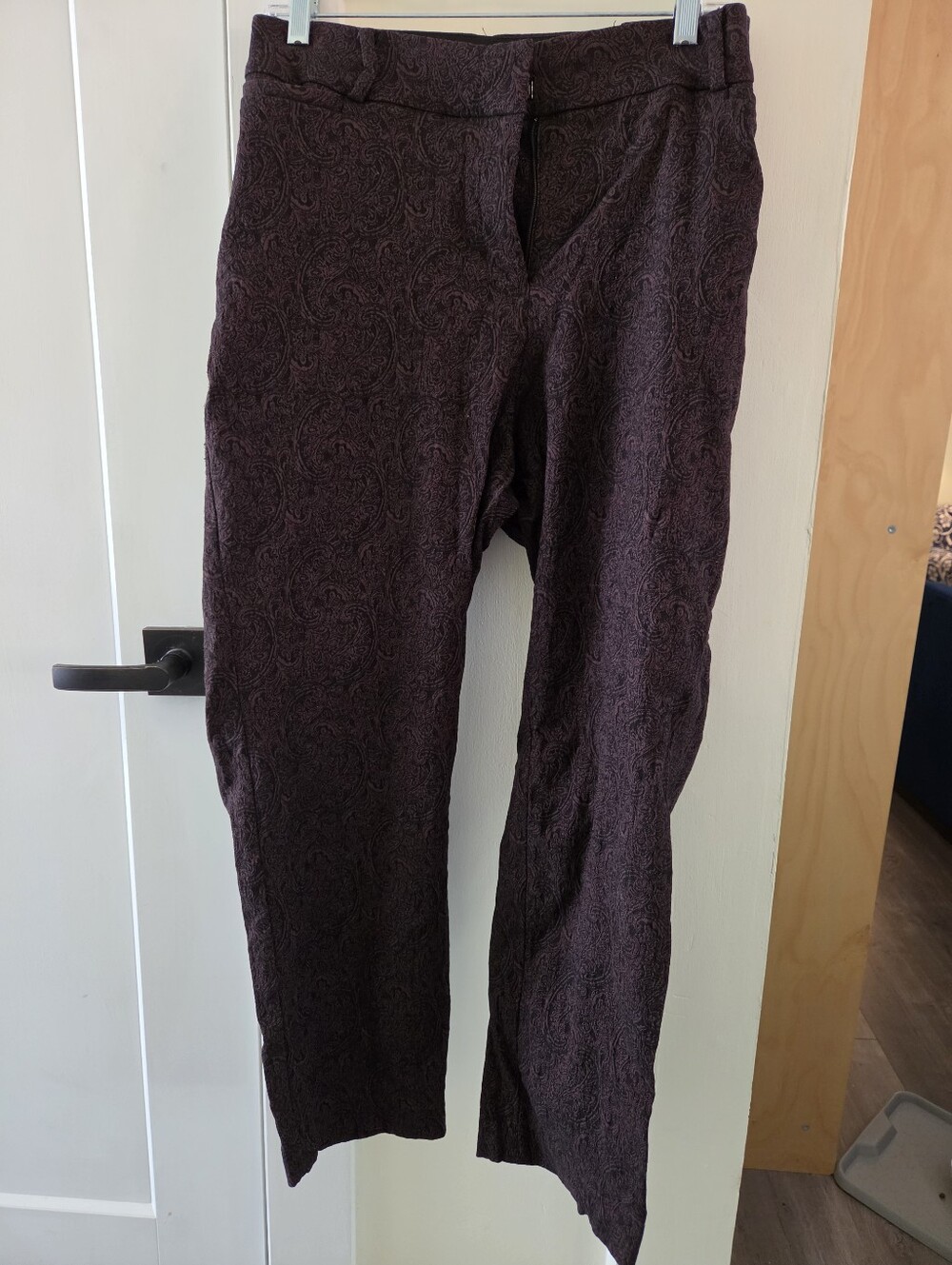 Lane Bryant Paisley Dress Pants in Rich Brown And Black